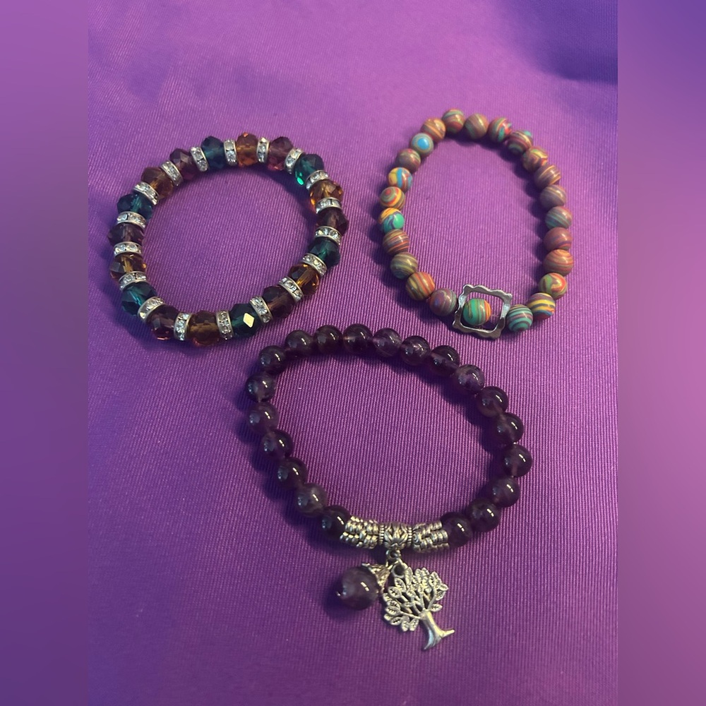 Set of 3 Beaded Bracelets